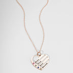 Engraved Heart Name Necklace Custom Family Birthstone Mom Necklace S925 Silver