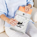 Personalized Floral Cat Book Cover with Pocket Book Cover Protector Gift for Reading Lovers