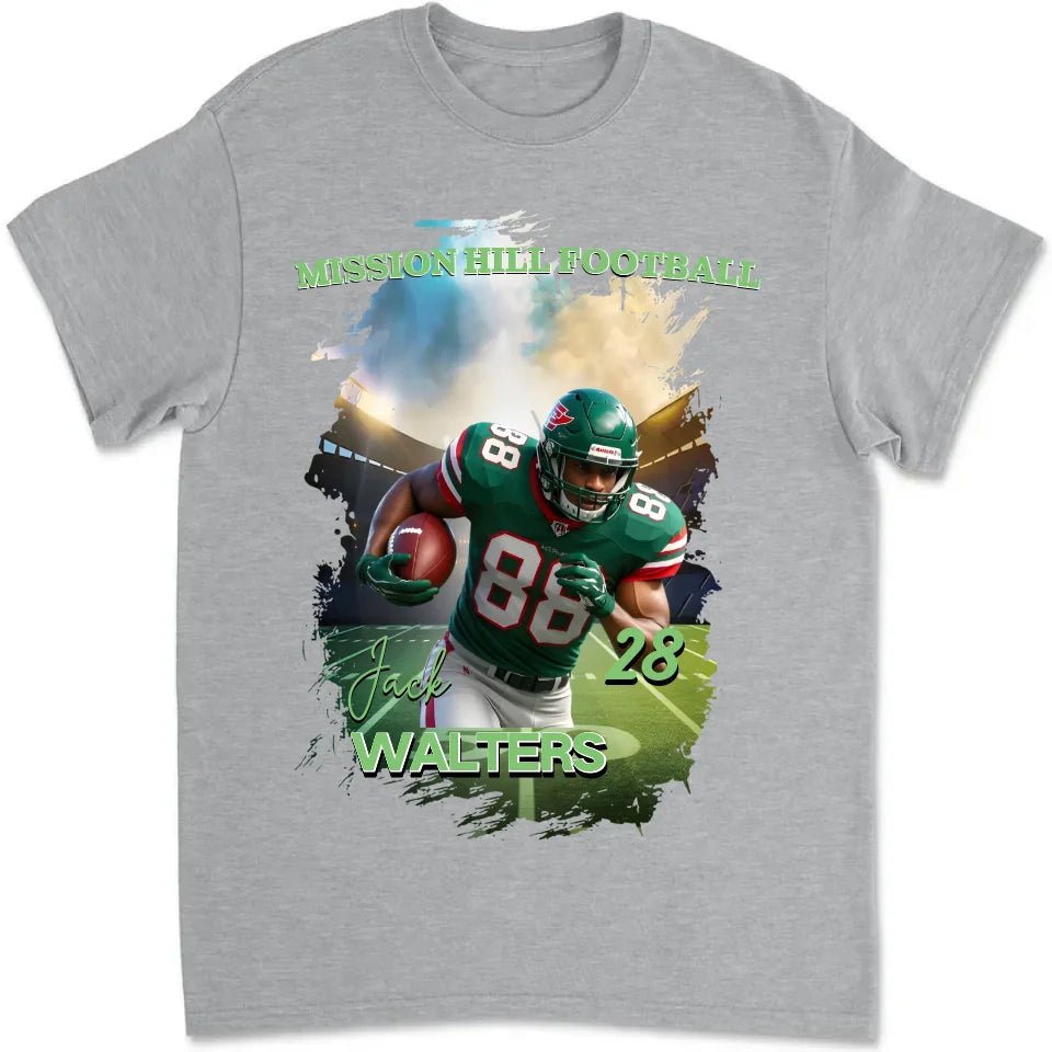 Cheer and shout for them - Personalized Football Picture T-Shirt 752129 - DiyGiftly