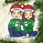 Cheers To A Merry Christmas - Couple Personalized Custom Ornament - Wood, Acrylic Custom Shaped - Christmas Gift For Husband Wife, Anniversary 679177 - DiyGiftly