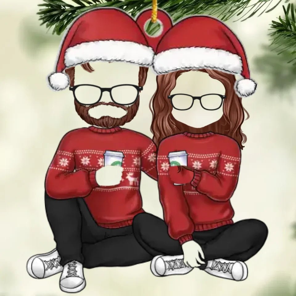 Cheers To A Merry Christmas - Couple Personalized Custom Ornament - Wood, Acrylic Custom Shaped - Christmas Gift For Husband Wife, Anniversary 679177 - DiyGiftly
