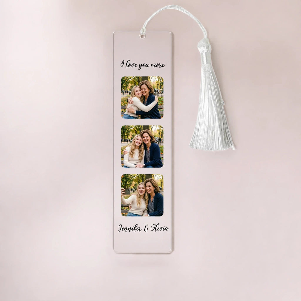 Cherish Every Moment - Personalized Acrylic Bookmark - Custom Photo Gift for Mom - Thoughtful & Durable Design - Perfect for Reading and Keepsakes 1145647 - DiyGiftly
