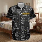 Cherished grandpa vibes hawaiian shirt personalized family names lightweight vacation style