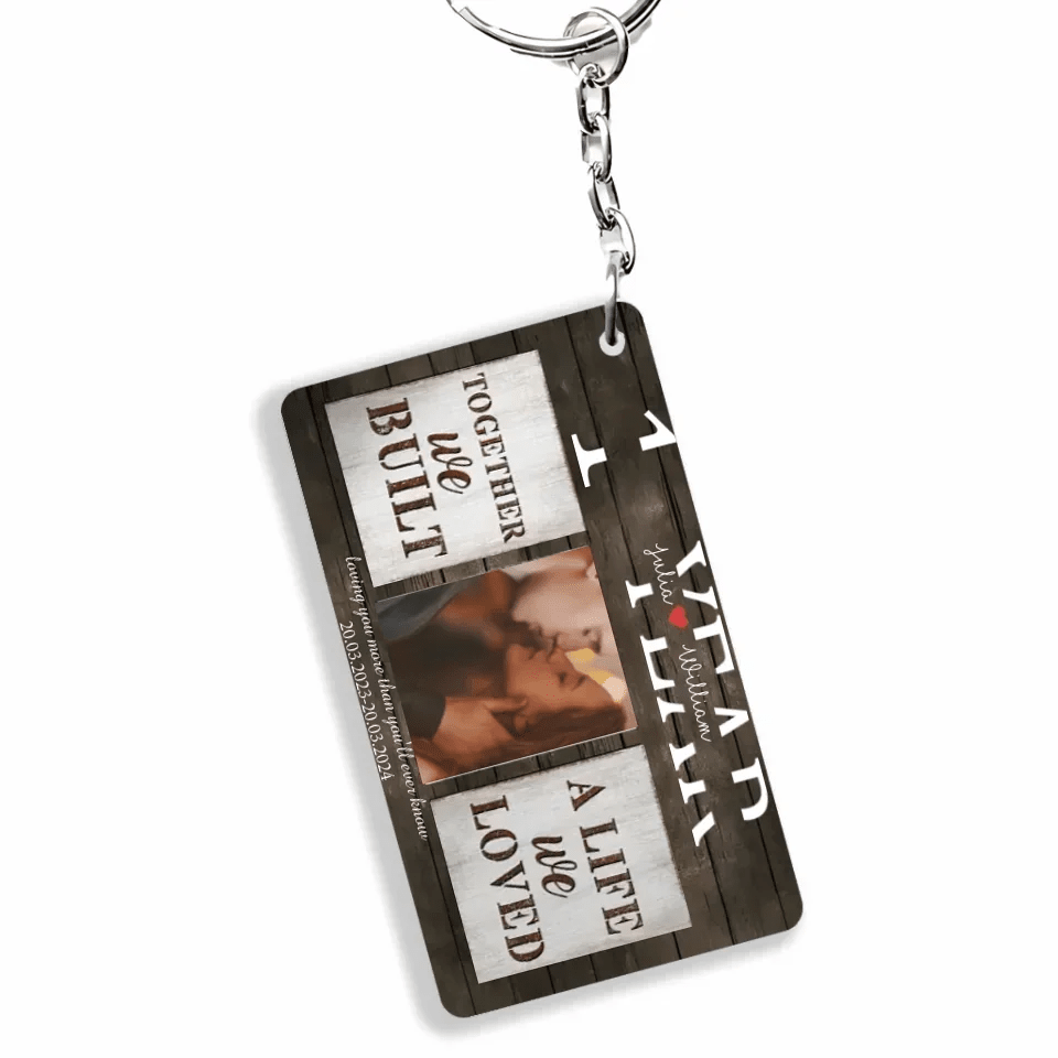 Cherished Moments - Personalized Anniversary Keychain with Couple Photo - Timeless Gift for Him & Her 733555 - Y - DiyGiftly