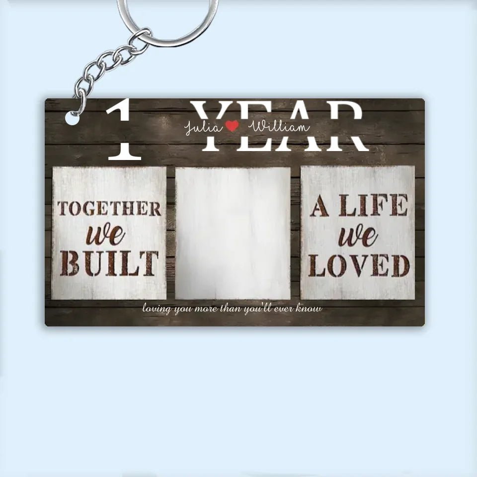 Cherished Moments - Personalized Anniversary Keychain with Couple Photo - Timeless Gift for Him & Her 733555 - Y - DiyGiftly