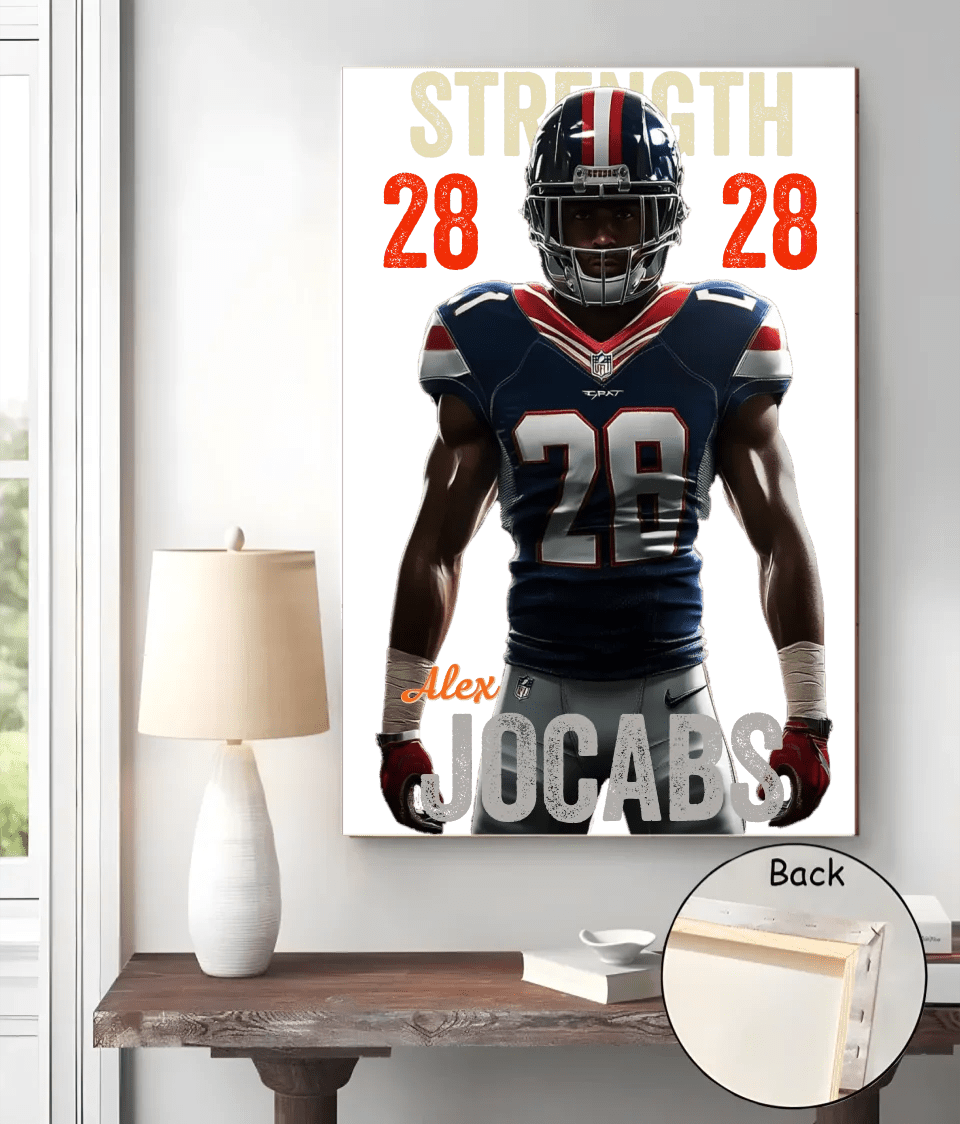 Choose Your Own Name and Slogan, the Perfect Gift for Football Fans – Personalized Canvas or Poster 739308 - 739512 - DiyGiftly