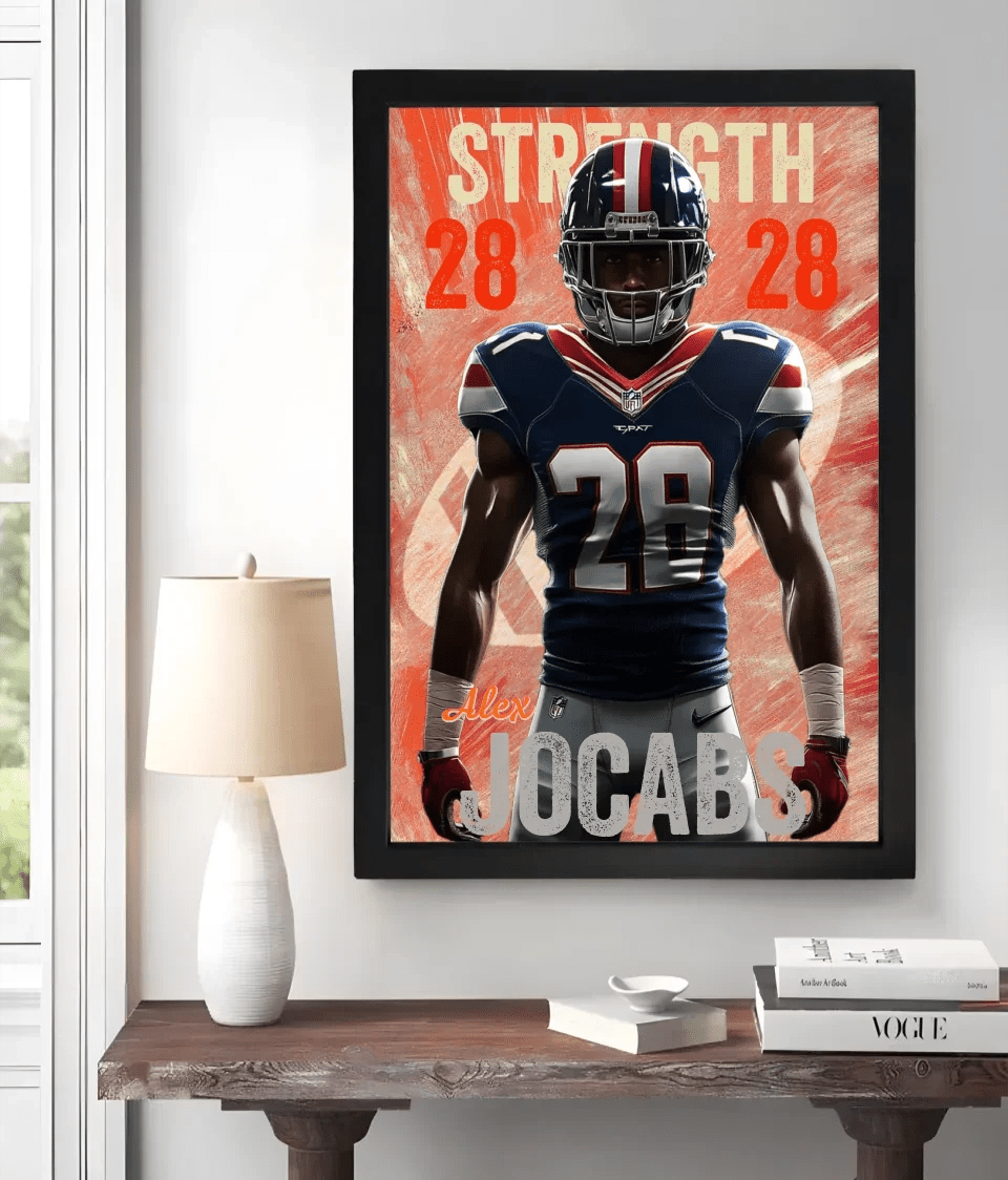 Choose Your Own Name and Slogan, the Perfect Gift for Football Fans – Personalized Canvas or Poster 739308 - 739512 - DiyGiftly