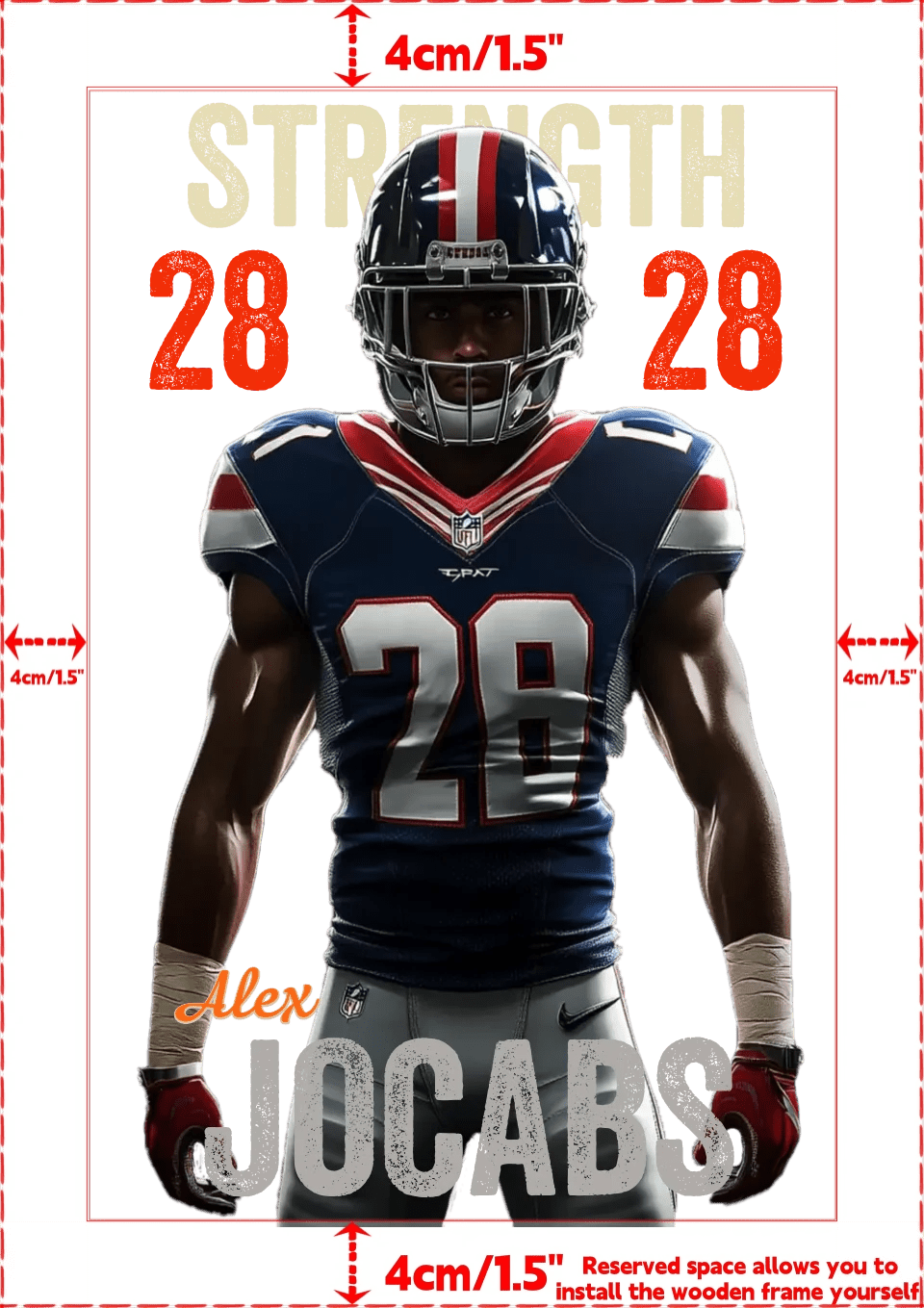 Choose Your Own Name and Slogan, the Perfect Gift for Football Fans – Personalized Canvas or Poster 739308 - 739512 - DiyGiftly