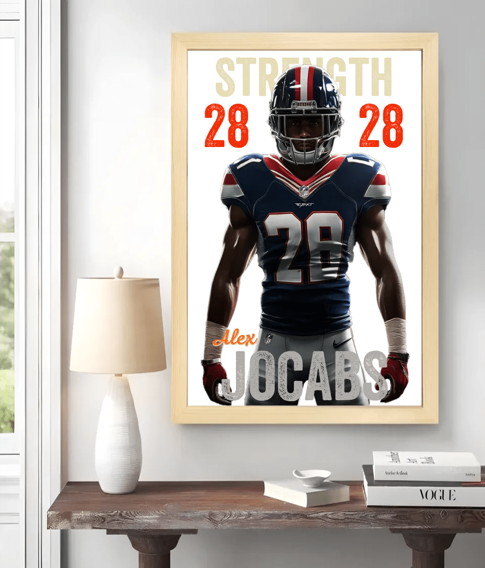 Choose Your Own Name and Slogan, the Perfect Gift for Football Fans – Personalized Canvas or Poster 739308 - 739512 - DiyGiftly