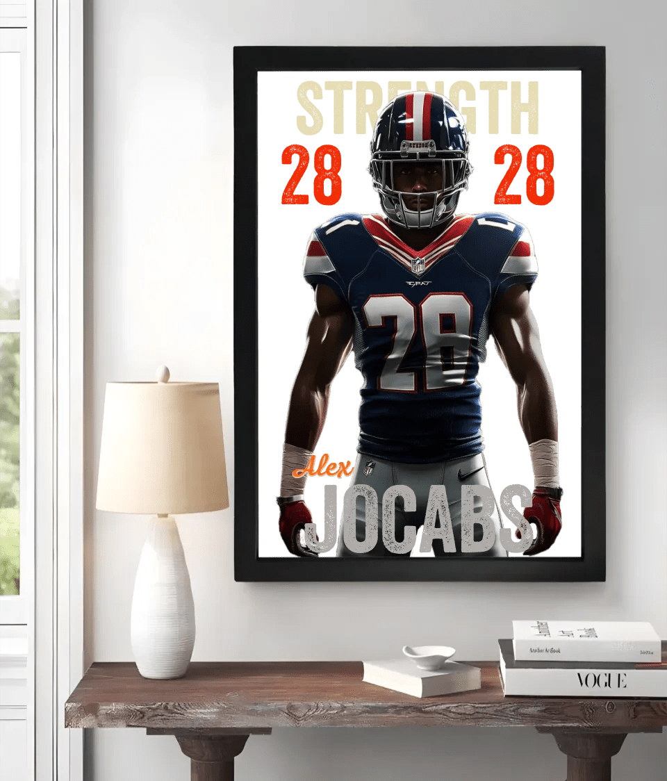 Choose Your Own Name and Slogan, the Perfect Gift for Football Fans – Personalized Canvas or Poster 739308 - 739512 - DiyGiftly