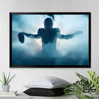 Christian Football Player Personalized Canvas, Wall Football Art Print, Custom Framed Canvas 738843 - 739317 - DiyGiftly