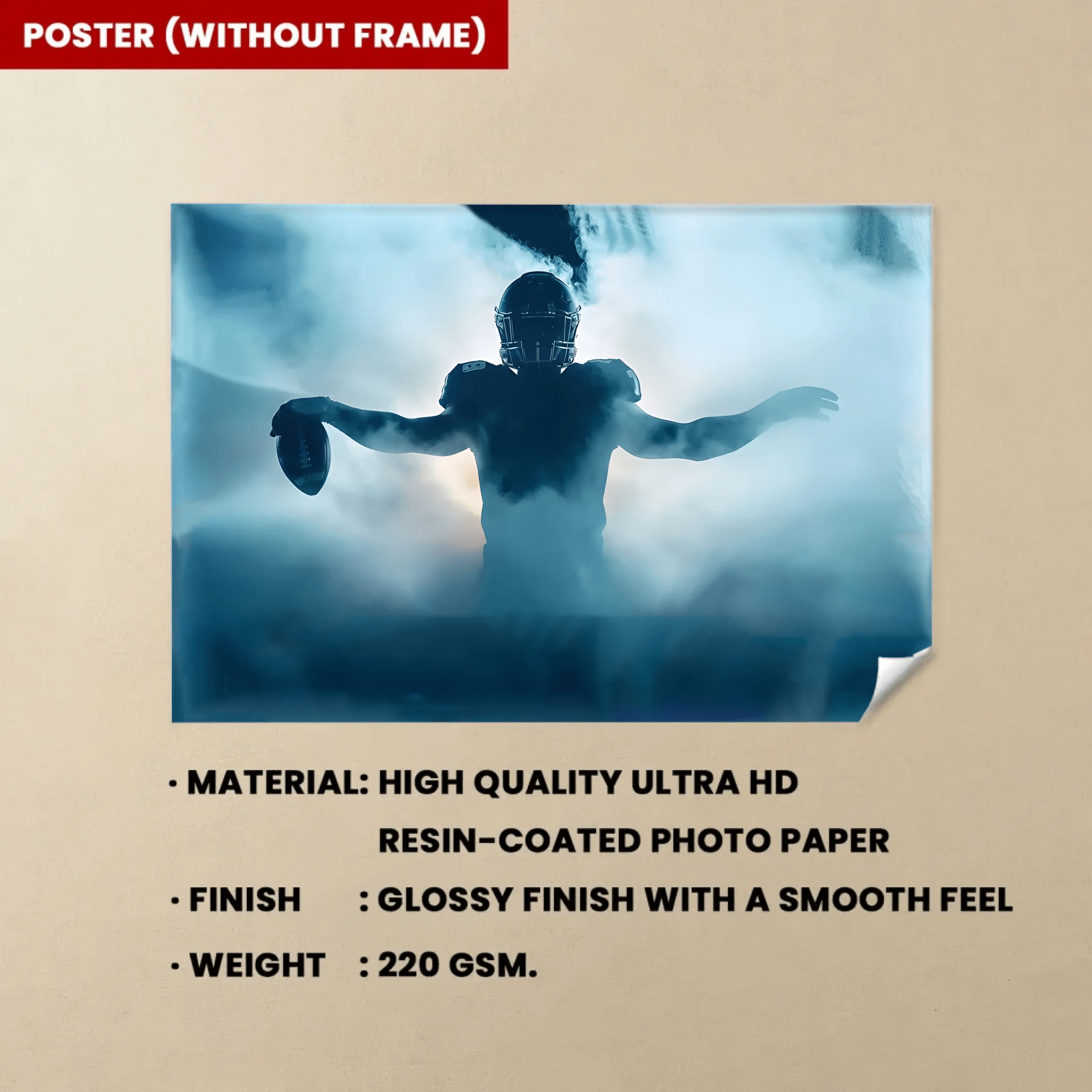 Christian Football Player Personalized Canvas, Wall Football Art Print, Custom Framed Canvas 738843 - 739317 - DiyGiftly