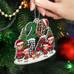 Christmas Family Sitting 2024 Stacked Pattern Personalized Acrylic Ornament 678112 - DiyGiftly