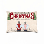 Christmas Family Sitting Together Personalized pillow, Christmas Decoration 713634 - DiyGiftly