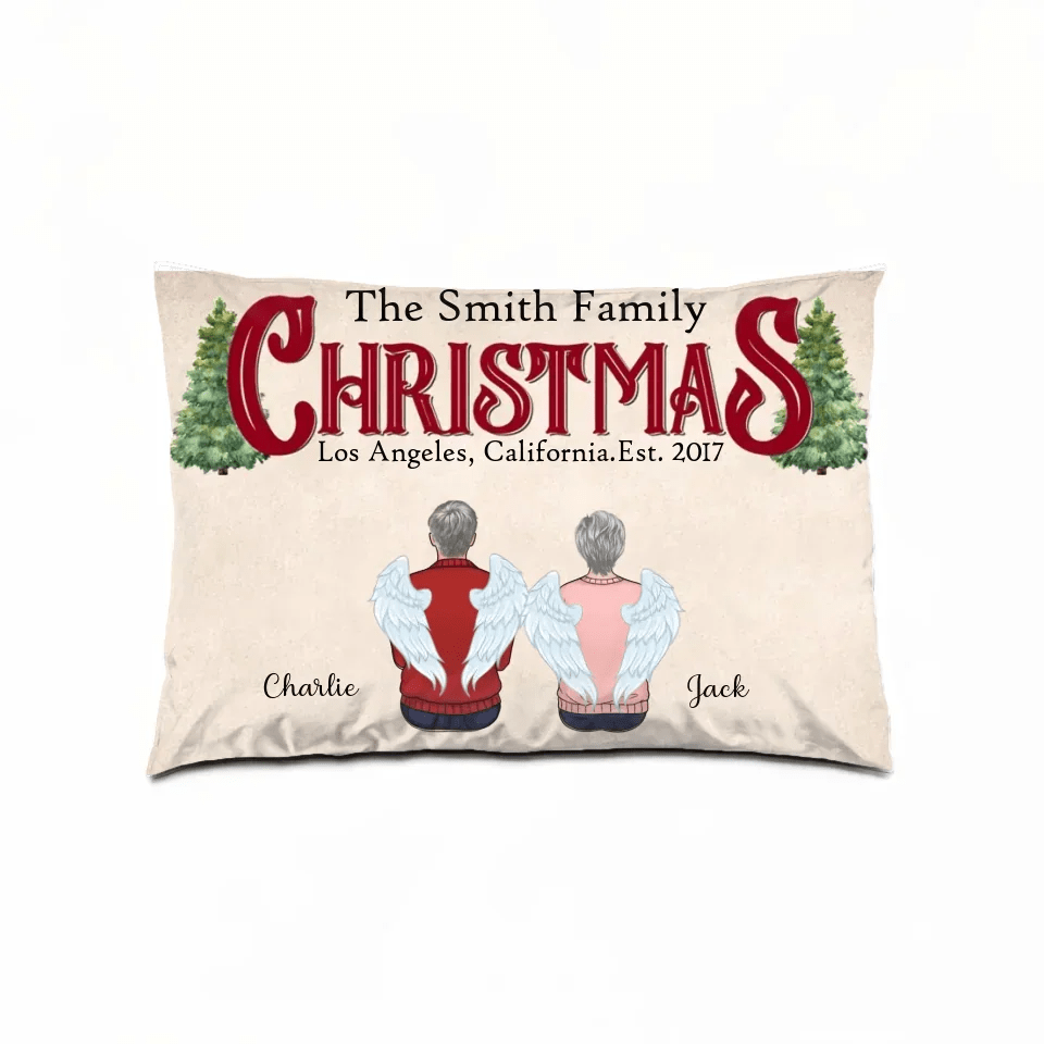 Christmas Family Sitting Together Personalized pillow, Christmas Decoration 713634 - DiyGiftly