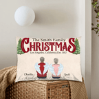 Christmas Family Sitting Together Personalized pillow, Christmas Decoration 713634 - DiyGiftly