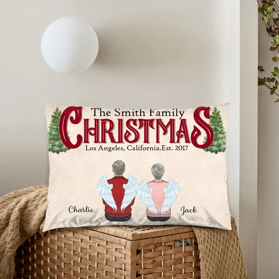 Christmas Family Sitting Together Personalized pillow, Christmas Decoration 713634 - DiyGiftly