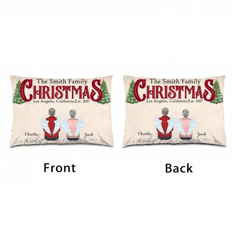 Christmas Family Sitting Together Personalized pillow, Christmas Decoration 713634 - DiyGiftly
