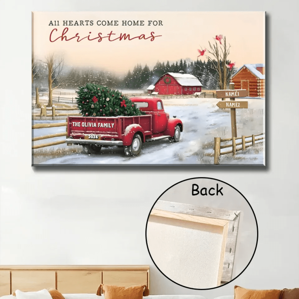 Christmas Gifts for a Family Custom Family Name Ready to Hang Canvas Print 711091 - 711227 - DiyGiftly