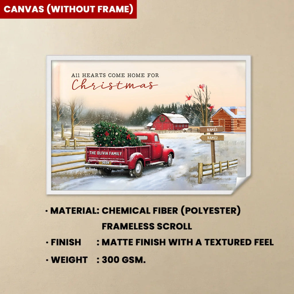 Christmas Gifts for a Family Custom Family Name Ready to Hang Canvas Print 711091 - 711227 - DiyGiftly