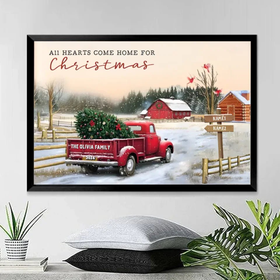 Christmas Gifts for a Family Custom Family Name Ready to Hang Canvas Print 711091 - 711227 - DiyGiftly
