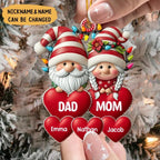 Christmas Grandma&Grandpa Mom & Dad WithHeart Kids Personalized Ornament 677775 - DiyGiftly