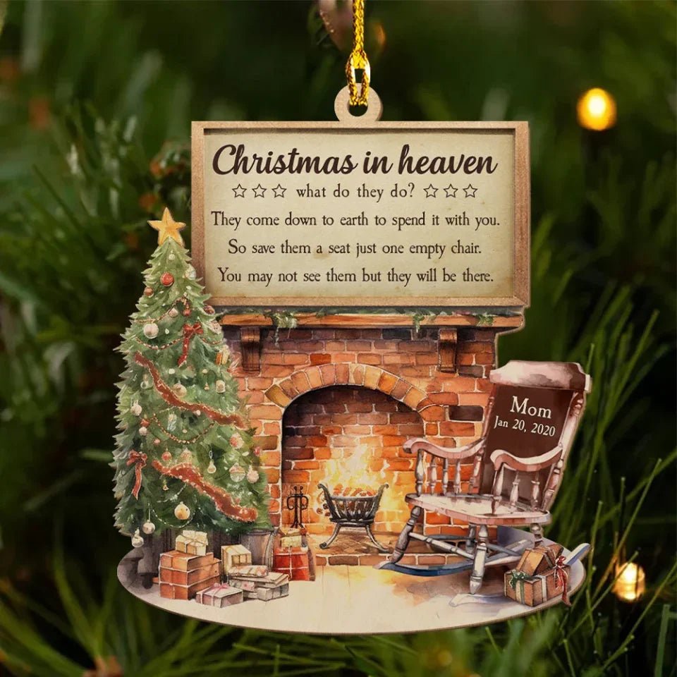 personalized design ornament wooden style remembrance gift wood