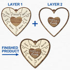 Christmas Puzzle Together We Make A Family - Gift For Family - Personalized 2 - Layered Wooden Ornament 723963 - DiyGiftly
