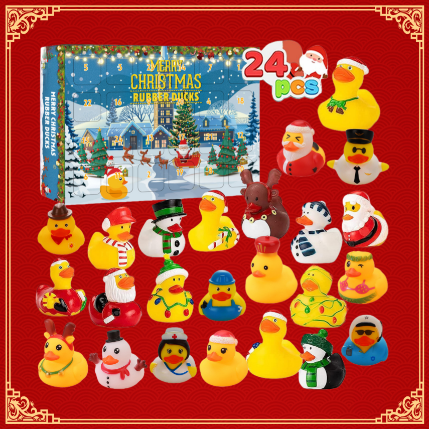 Christmas Rubber Ducks Advent Calendar Christmas Gift for Kids - DiyGiftly