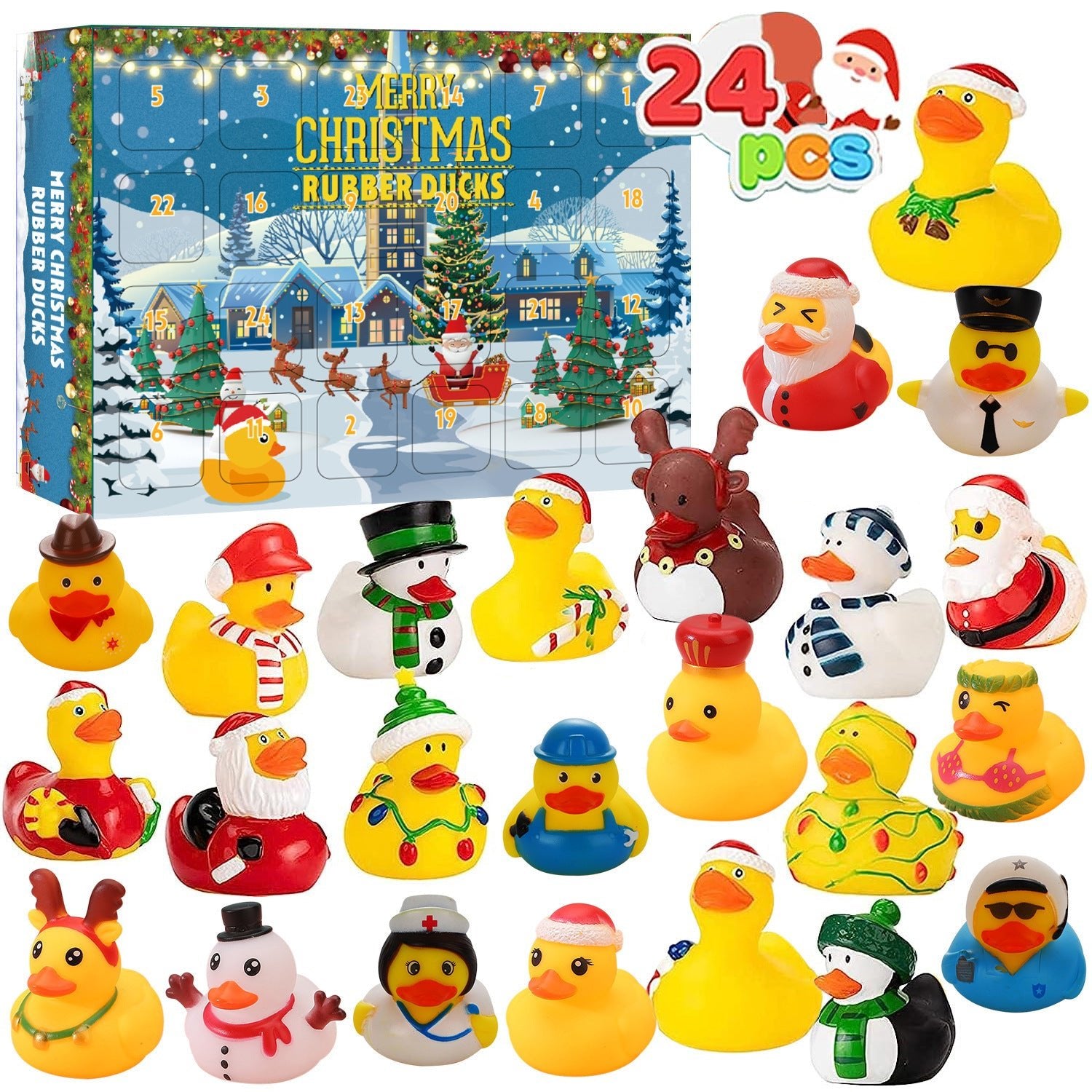 Christmas Rubber Ducks Advent Calendar Christmas Gift for Kids - DiyGiftly