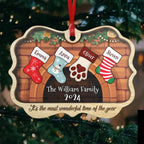 Christmas Stockings Hanging - Personalized Custom Benelux Shaped Wood, Christmas Ornament 671603 - DiyGiftly