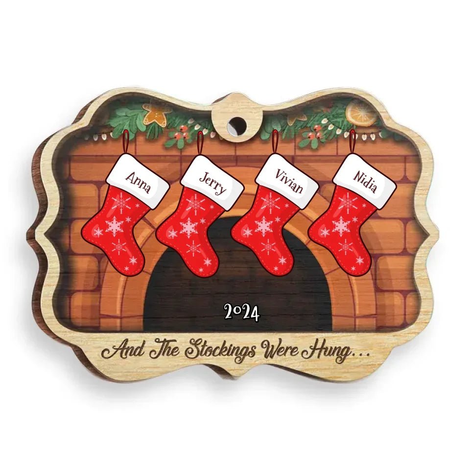 Christmas Stockings Hanging - Personalized Custom Benelux Shaped Wood, Christmas Ornament 671603 - DiyGiftly