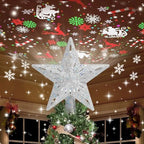 Christmas Tree Topper Star Lighted With 6 Projection Modes Christmas Star Tree Topper With Led Rotating Lights Gold Tree Topper - DiyGiftly