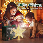 Christmas Tree Topper Star Lighted With 6 Projection Modes Christmas Star Tree Topper With Led Rotating Lights Gold Tree Topper - DiyGiftly