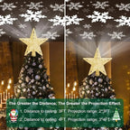 Christmas Tree Topper Star Lighted With 6 Projection Modes Christmas Star Tree Topper With Led Rotating Lights Gold Tree Topper - DiyGiftly
