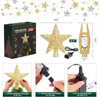 Christmas Tree Topper Star Lighted With 6 Projection Modes Christmas Star Tree Topper With Led Rotating Lights Gold Tree Topper - DiyGiftly