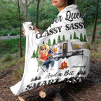 Classy Sassy Camper Queen - Personalized Fleece/Sherpa Camping Blanket 1073903 - DiyGiftly