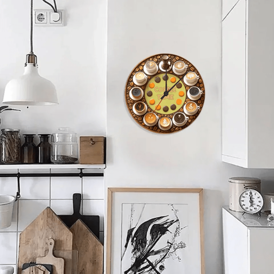 Coffe Time - Personalized Coffee Wall Clock 736270 - DiyGiftly
