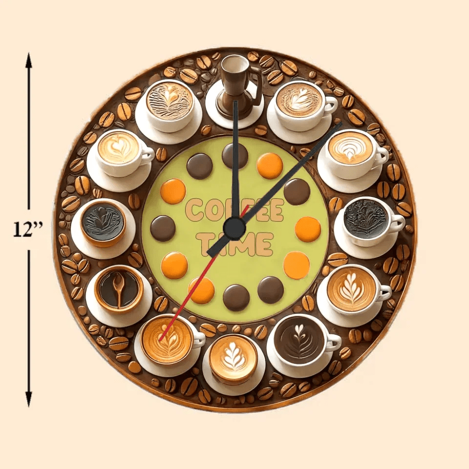 Coffe Time - Personalized Coffee Wall Clock 736270 - DiyGiftly