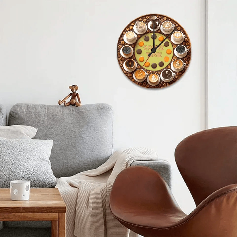 Coffe Time - Personalized Coffee Wall Clock 736270 - DiyGiftly