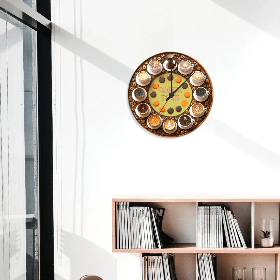 Coffe Time - Personalized Coffee Wall Clock 736270 - DiyGiftly