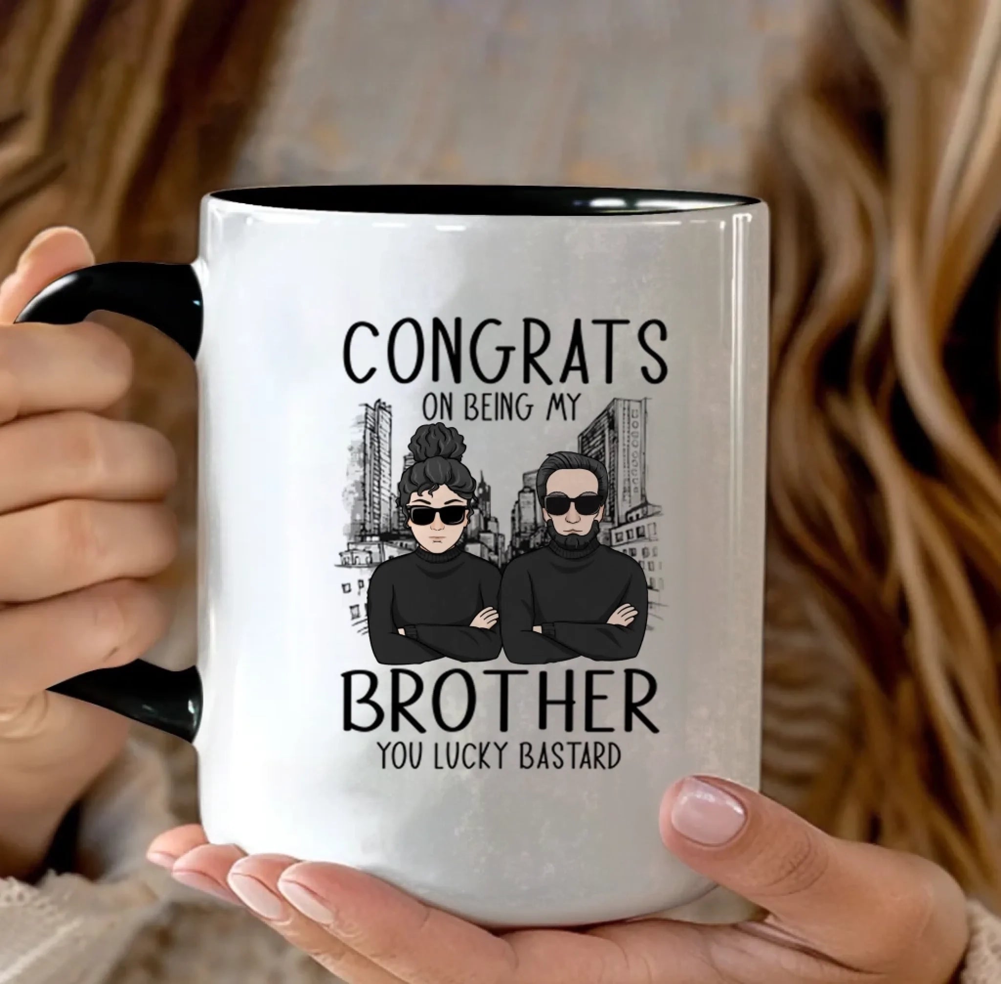 Congrats On Being My Brother - Personalized Mug - Ver 2 687015 - DiyGiftly