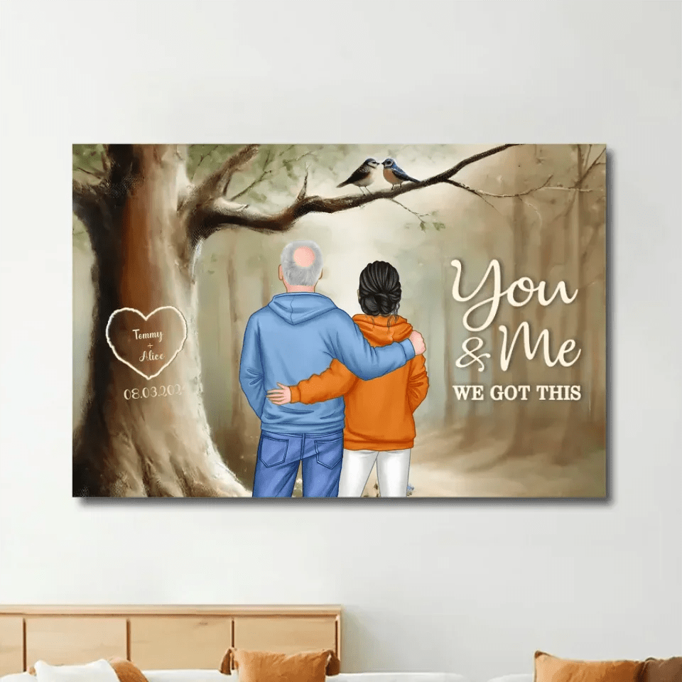 Couple Birds On Tree Personalized Poster, Anniversary, Valentine's Day Gift for him, Gift for her 741316 - 741975 - DiyGiftly