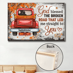 Couple Gift Husband Wife God Blessed The Broken Road Fall Leaves Custom Poster, Wedding Gift, Anniversary, Wall Art, Wall Decor 750031 - 750032 - DiyGiftly