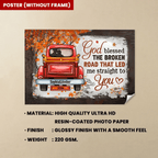 Couple Gift Husband Wife God Blessed The Broken Road Fall Leaves Custom Poster, Wedding Gift, Anniversary, Wall Art, Wall Decor 750031 - 750032 - DiyGiftly