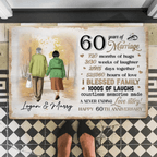 Couple Happy Anniversary - Personalized Doormat 753041 - D - DiyGiftly