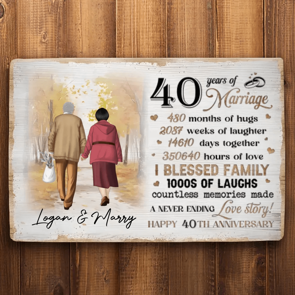 Couple Happy Anniversary - Personalized Doormat 753041 - D - DiyGiftly