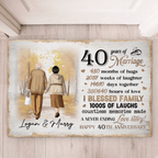 Couple Happy Anniversary - Personalized Doormat 753041 - D - DiyGiftly