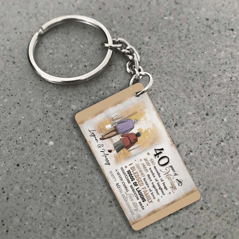 Couple Happy Anniversary - Personalized Keychain 753106 - Y - DiyGiftly