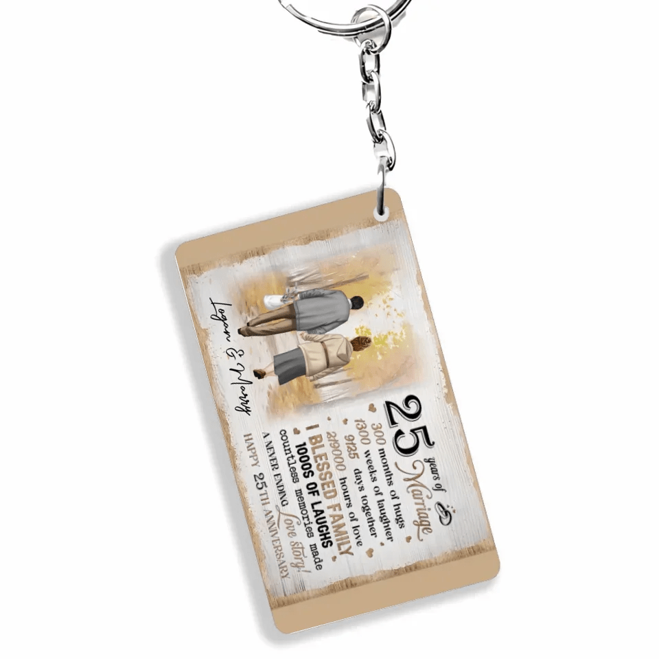 Couple Happy Anniversary - Personalized Keychain 753106 - Y - DiyGiftly